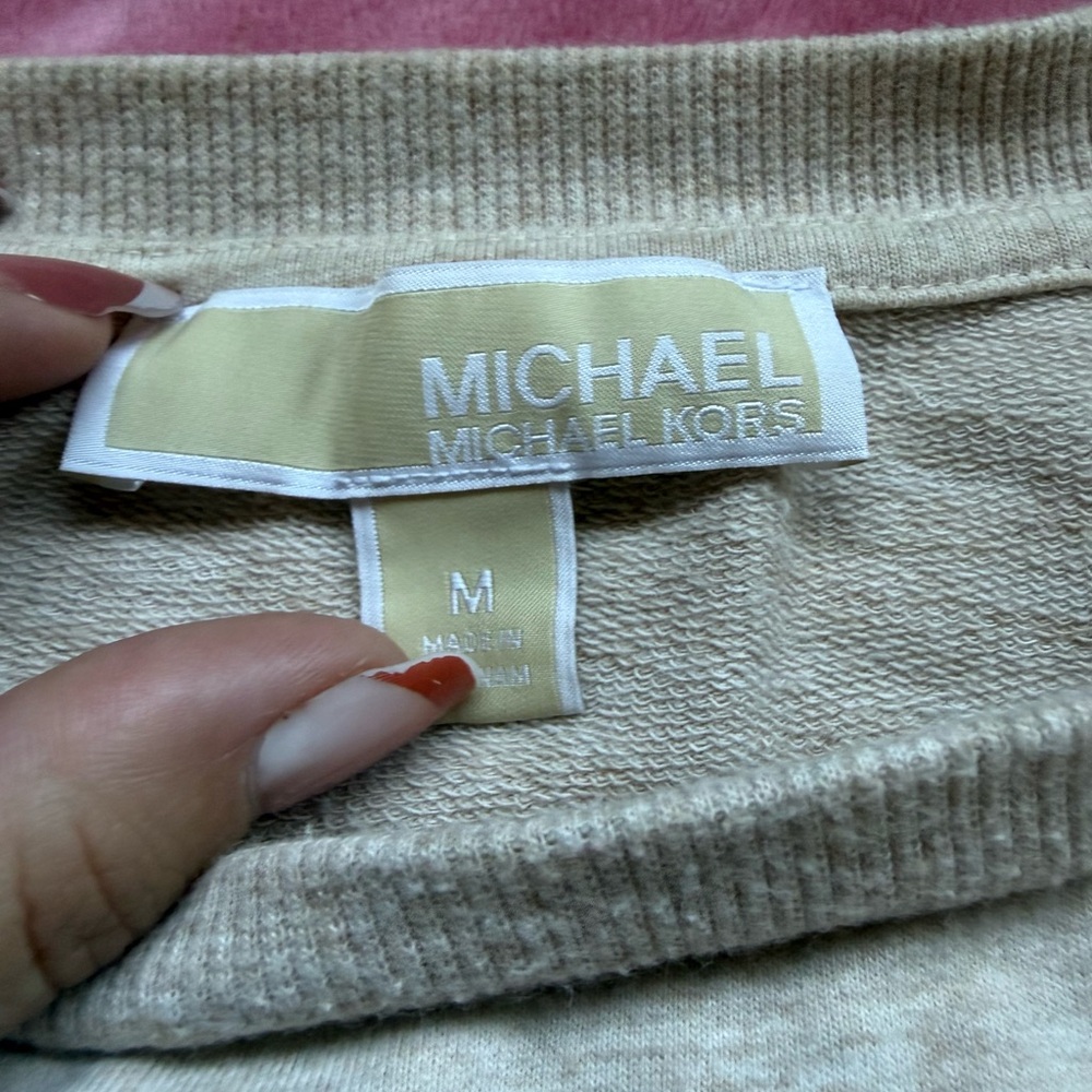 Michael Kors Beige Crew Top - Picture 5 of 8